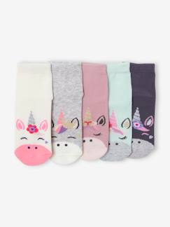 Meisje-Ondergoed-Set van 5 paar Eenhoorn sokken Oeko-Tex®