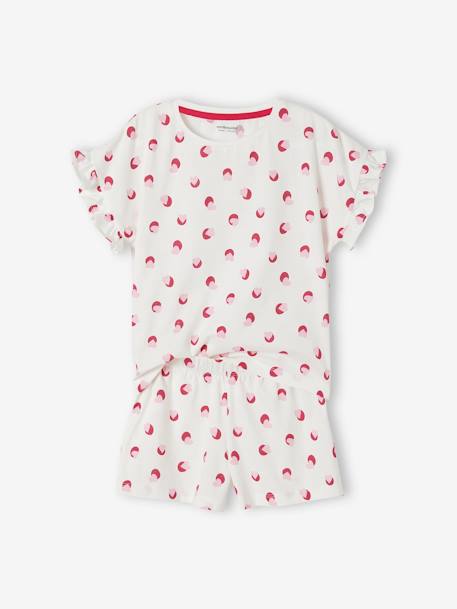 Set van 2 pyjama shorts voor meisjes Oeko-Tex® Set ivoor - vertbaudet enfant 