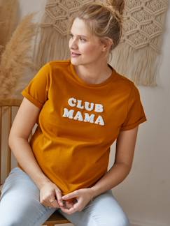 Zwangerschapskleding-Personaliseerbare T-shirt met tekst, zwangerschap en borstvoeding, van biologisch katoen
