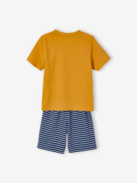 Set van 2 Oeko-Tex® pyjama's voor jongens met walvissen Set mosterd en blauw - vertbaudet enfant 