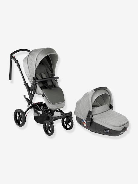 Duo JANE met kinderwagen Crosswalk + Matrix Light 2 autostoel, collectie 2022 Grijs (Dim grijs)+Zwart (Cold black) - vertbaudet enfant 