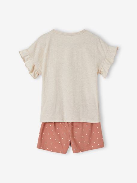 Pyjashort meisje Disney® Bambi Gechineerd beige - vertbaudet enfant 