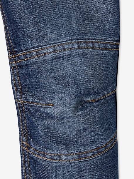 Rechte jeans voor jongens MorphologiK indestructible 'waterless' met heupomtrek medium denim stone+onbewerkt denim - vertbaudet enfant 
