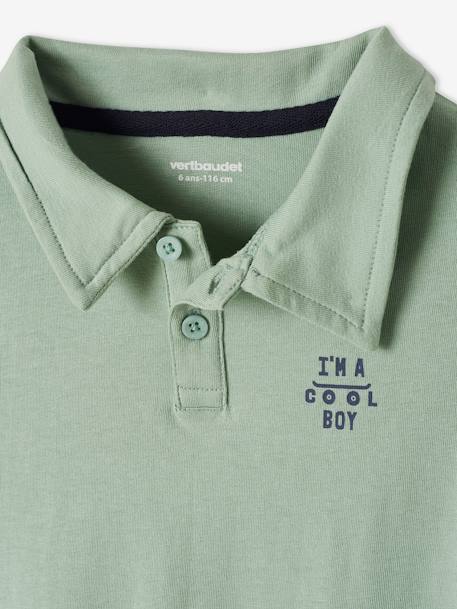 Set van 2 effen polo's voor jongens met korte mouwen blauwgroen+SET BLAUW+sinaasappel - vertbaudet enfant 
