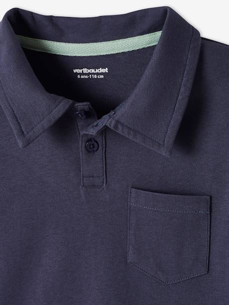 Set van 2 effen polo's voor jongens met korte mouwen blauwgroen+SET BLAUW+sinaasappel - vertbaudet enfant 