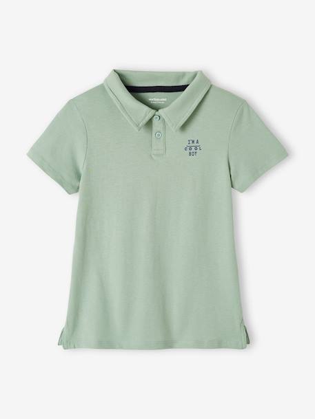 Set van 2 effen polo's voor jongens met korte mouwen blauwgroen+SET BLAUW+sinaasappel - vertbaudet enfant 