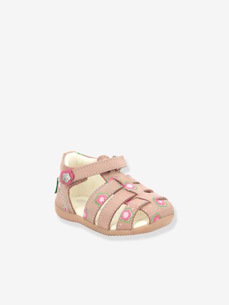 Leren sandalen jongensbaby Bigflo 2 Iconique Biboo KICKERS® ROSE FLOWER - vertbaudet enfant 