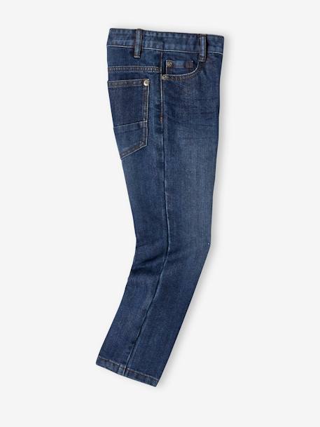 Onverwoestbare rechte jeans jongens denim stone+onbewerkt denim - vertbaudet enfant 