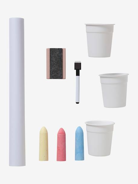 Vouwbaar bord, in 3 hoogtes verstelbaar meerkleurig+Roze+wit - vertbaudet enfant 