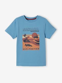 Jongens-T-shirt, poloshirt, souspull-T-shirt-Jongensshirt met saharamotief en korte mouwen