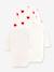Set van 3 babyrompertjes met lange mouwen in biokatoen PETIT BATEAU wit - vertbaudet enfant 
