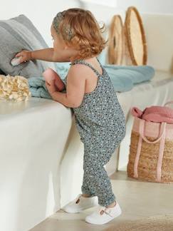 Baby-Set jumpsuit en haarband babymeisje van molton
