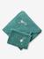 Badcape + washand personaliseerbaar Oeko-Tex® blauwgroen+framboos+medium blauw+oker+poederroze+wit+zeegroen - vertbaudet enfant 