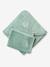 Badcape + washand personaliseerbaar Oeko-Tex® blauwgroen+framboos+medium blauw+oker+poederroze+wit+zeegroen - vertbaudet enfant 