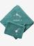 Badcape + washand personaliseerbaar Oeko-Tex® blauwgroen+framboos+medium blauw+oker+poederroze+wit+zeegroen - vertbaudet enfant 