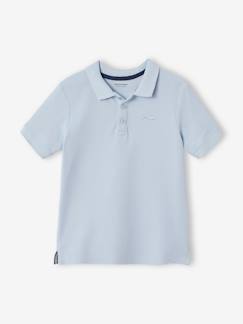 Jongens-T-shirt, poloshirt, souspull-Poloshirt met korte mouwen voor jongens met borduurwerk op de borst