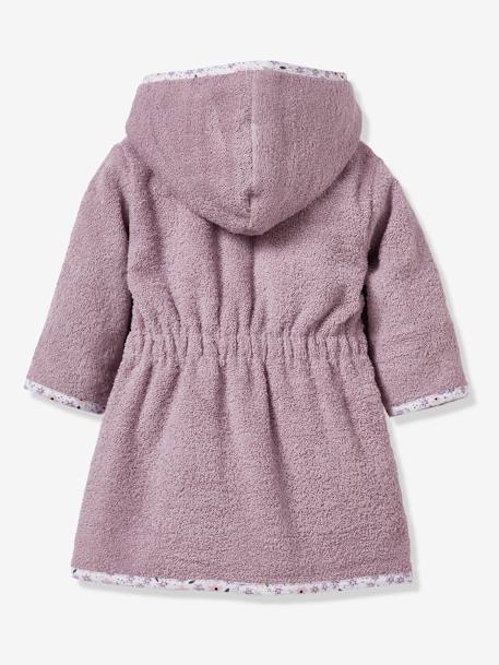 Babybadjas personaliseerbaar Bloemetjes paars - vertbaudet enfant 