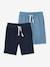 Set met 2 jongensbermuda's van molton rode set+saliegroen+set inkt - vertbaudet enfant 