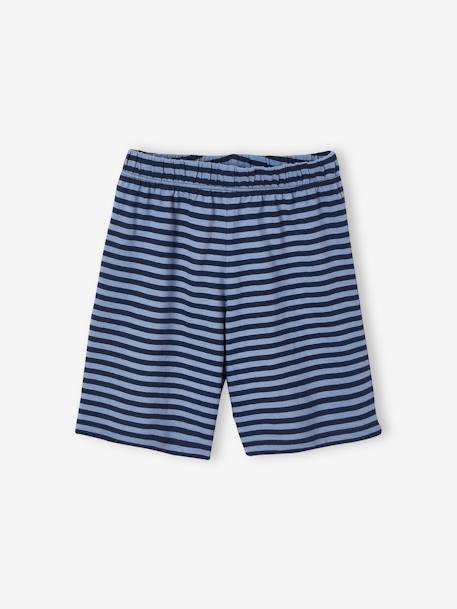 Set van 2 Oeko-Tex® pyjama's voor jongens met walvissen Set mosterd en blauw - vertbaudet enfant 