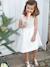 Formele jurk met 2-in-1 effect in macramé voor meisjes ivoor+nude - vertbaudet enfant 