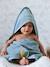 Badcape + washand personaliseerbaar Oeko-Tex® blauwgroen+framboos+medium blauw+oker+poederroze+wit+zeegroen - vertbaudet enfant 