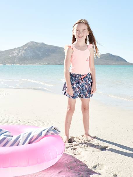 1 badpak meisje 'playa' koraal - vertbaudet enfant 