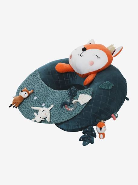 Ontdekkingskussen voor baby's ecru+groen+rood+wit - vertbaudet enfant 