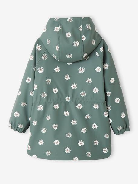 Regenjas met magische stippen voor meisjes bedrukte salie+hemelsblauw+lichtroze+rouge+rozen - vertbaudet enfant 