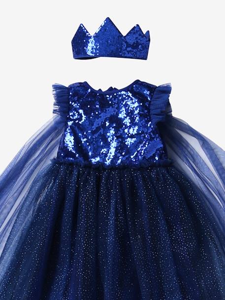 Verkleedkleren prinses met sluier en kroon goudkleurig+groen+roze - vertbaudet enfant 