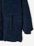Lang jack met capuchon voor meisjes en sherpa voering BLUE DARK - vertbaudet enfant 