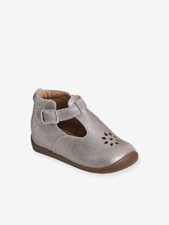 Schoenen-Baby schoenen 17-26-Leren zomerschoenen met glitters voor babymeisjes voor de eerste stapjes
