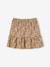 Meisjesrok met ruches en print beige met print - vertbaudet enfant 