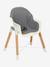 Hoge ontwikkelingsstoel 2 hoogtes vertbaudet High & Low blauw+Grijs/hout - vertbaudet enfant 