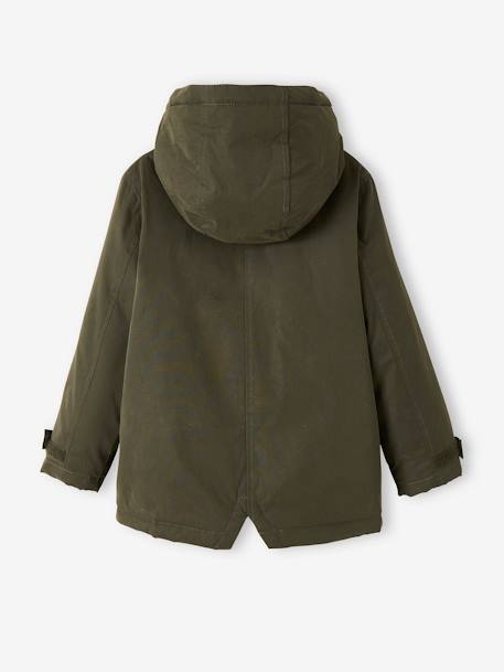 3-in-1-parka voor baby met afneembaar vest kaki+korstmos+Marinegrijs+pecannoot - vertbaudet enfant 