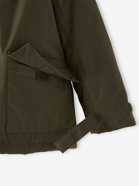 3-in-1-parka voor baby met afneembaar vest kaki+korstmos+Marinegrijs+pecannoot - vertbaudet enfant 