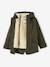 3-in-1-parka voor baby met afneembaar vest kaki+korstmos+Marinegrijs+pecannoot - vertbaudet enfant 