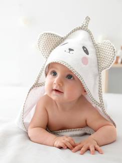 -Babybadcape met capuchon en geborduurde dieren