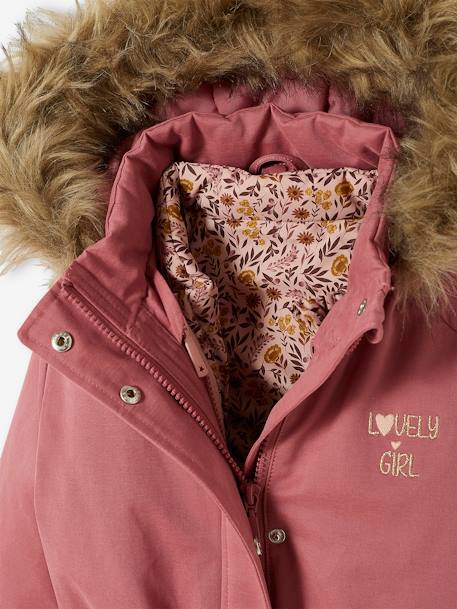 3-in-1 parka met capuchon meisje DARK GREEN+groengrijs+kaki+PURPLE DARK+salie+zwart - vertbaudet enfant 