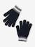 Set muts + snood + handschoenen voor jongens van geribbeld tricot marine - vertbaudet enfant 
