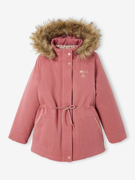 3-in-1 parka met capuchon meisje DARK GREEN+groengrijs+kaki+PURPLE DARK+salie+zwart - vertbaudet enfant 
