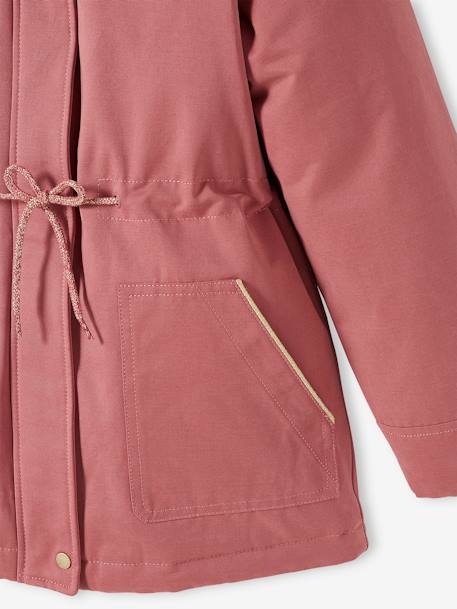 3-in-1 parka met capuchon meisje DARK GREEN+groengrijs+kaki+PURPLE DARK+salie+zwart - vertbaudet enfant 