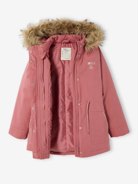 3-in-1 parka met capuchon meisje DARK GREEN+groengrijs+kaki+PURPLE DARK+salie+zwart - vertbaudet enfant 