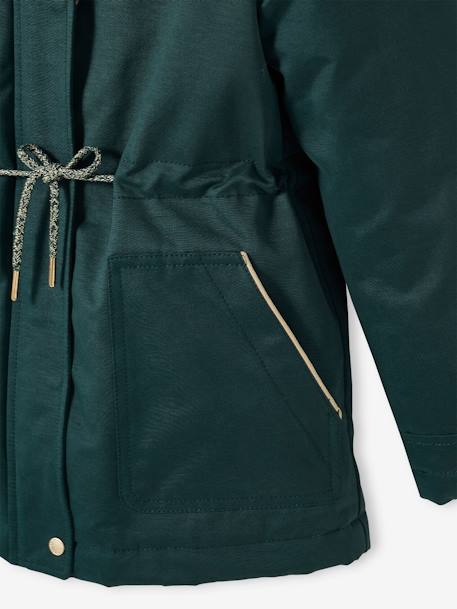 3-in-1 parka met capuchon meisje DARK GREEN+groengrijs+kaki+PURPLE DARK+salie+zwart - vertbaudet enfant 
