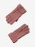 Set van muts + snood + wanten in kabelbreiwerk gemêleerd grijs+ROZE - vertbaudet enfant 