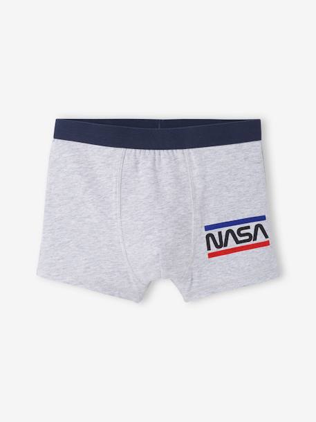 Set van 3 NASA® boxers Marineblauw, grijs gechineerd - vertbaudet enfant 