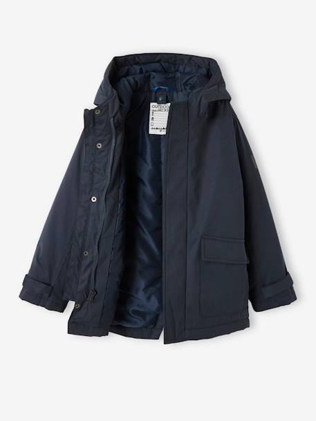 3-in-1-parka voor baby met afneembaar vest kaki+korstmos+Marinegrijs+pecannoot - vertbaudet enfant 