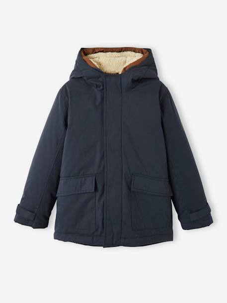 3-in-1-parka voor baby met afneembaar vest kaki+korstmos+Marinegrijs+pecannoot - vertbaudet enfant 