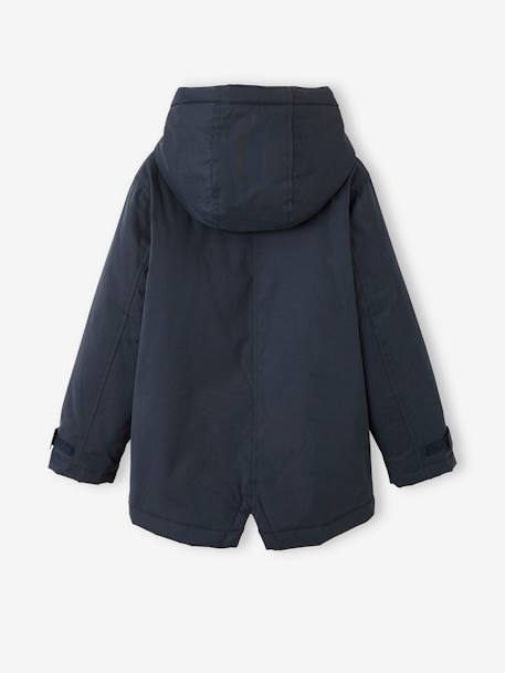 3-in-1-parka voor baby met afneembaar vest kaki+korstmos+Marinegrijs+pecannoot - vertbaudet enfant 