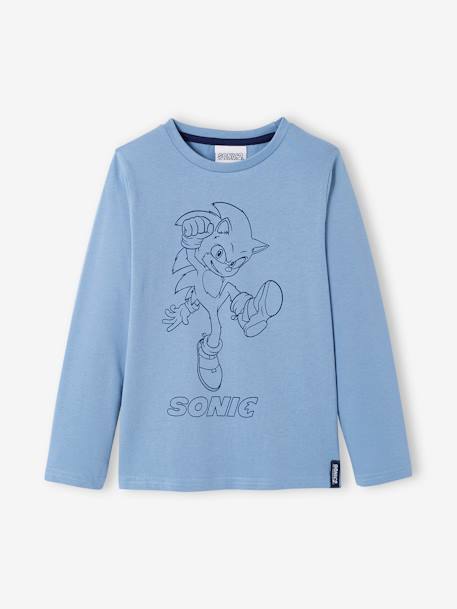 T-shirt met lange mouwen jongens Sonic® Blauw - vertbaudet enfant 