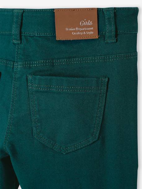 Slim fit meisjesbroek Morphologik heupomtrek LARGE groen - vertbaudet enfant 